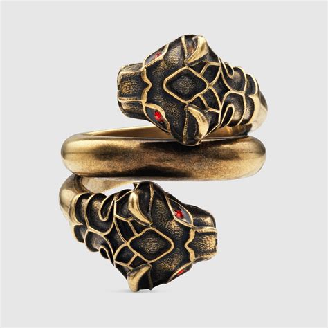 gucci tiger head ring collection|Gucci tiger ring silver.